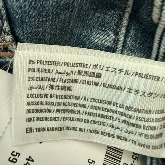 Hollister High-Rise Crop Jeans Women’s Size 27 L26 Blue Distressed Denim NWT - Picture 9 of 10